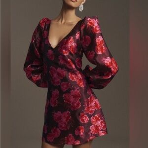 BHLDN Vibrant Floral Long Sleeve Dress